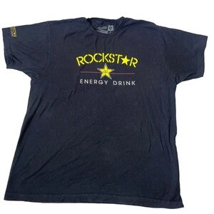Rock Star energy dink black men's T-shirt SZ XL  in EUC